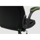 Кресло компьютерное Woodville Plast 1 ткань черный/зеленый
