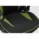 Кресло компьютерное Woodville Plast 1 ткань черный/зеленый