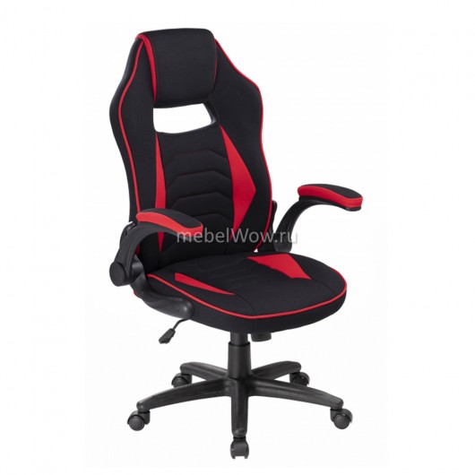 Кресло компьютерное Woodville Plast 1 ткань черный/красный