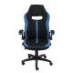 Кресло компьютерное Woodville Plast ткань черный/голубой