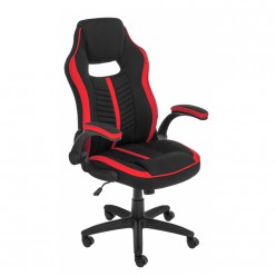 Кресло компьютерное Woodville Plast ткань черный/красный