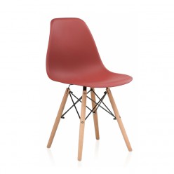 Стул Woodville Eames PC-015 натуральный/бордовый