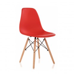 Стул Woodville Eames PC-015 натуральный/красный