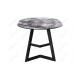 Стол обеденный Woodville Алингсос мрамор серый/черная шагрень