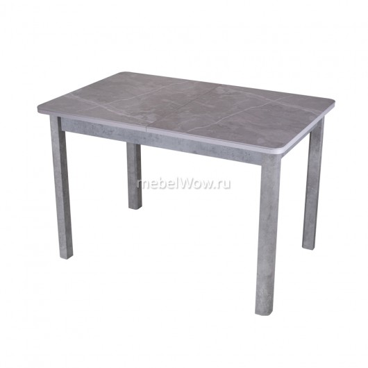 Стол обеденный Домотека Диско ПР КРМ 87 СБ 02 серый бетон/керамогранит под серый мрамор