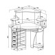 Стол компьютерный угловой Ная КС-2 Сокол с надстройкой КН-1 белый