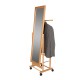 Вешалка костюмная с зеркалом Мебелик В 24Н светло-коричневый
