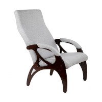Кресло Мебелик Бергамо серый/орех