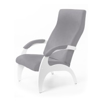 Кресло Мебелик Пиза серый/белый