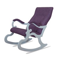 Кресло-качалка Мебелик Венеция лиловый/белый
