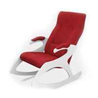 Кресло-качалка Мебелик Монти бордо/белый