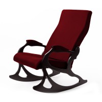 Кресло-качалка Мебелик Санторини бордо/орех