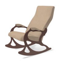 Кресло-качалка Мебелик Санторини крем/орех