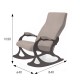 Кресло-качалка Мебелик Санторини серый беж/венге