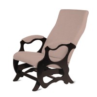 Кресло-маятник Мебелик Санторини серый беж/орех