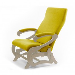 Кресло-маятник Мебелик Сиена желтый/дуб шампань