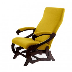 Кресло-маятник Мебелик Сиена желтый/орех