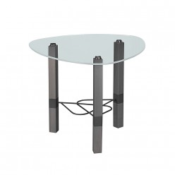 Стол журнальный Мебелик Лючия 2103 серый бетон/прозрачный