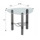Стол журнальный Мебелик Лючия 2103 серый бетон/прозрачный
