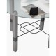 Стол журнальный Мебелик Лючия 3101 серый бетон/прозрачный