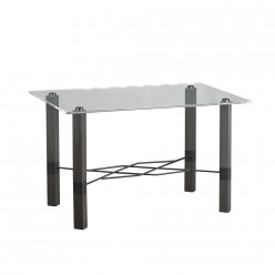 Стол журнальный Мебелик Лючия 4101 серый бетон/прозрачный