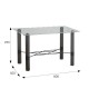Стол журнальный Мебелик Лючия 4101 серый бетон/прозрачный