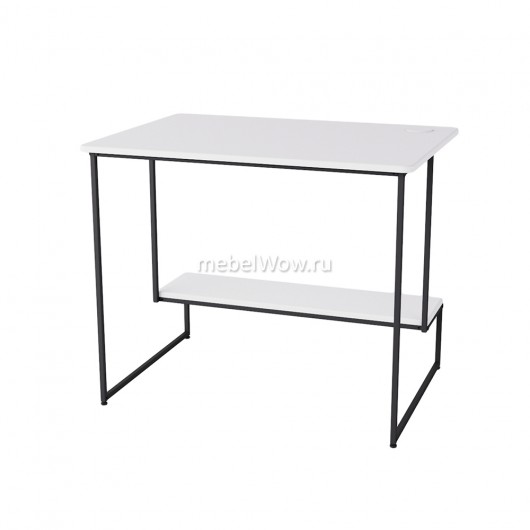 Стол компьютерный Мебелик Скилл белый/черный