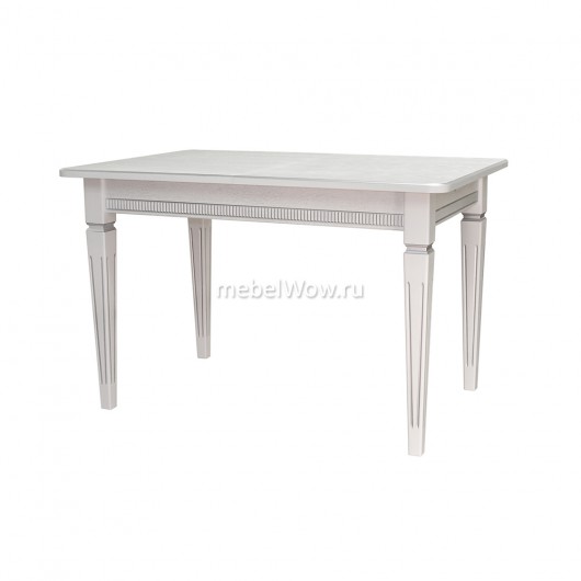 Стол обеденный Мебелик Васко В 86Н белый/серебро