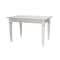 Стол обеденный Мебелик Васко В 89Н белый/серебро