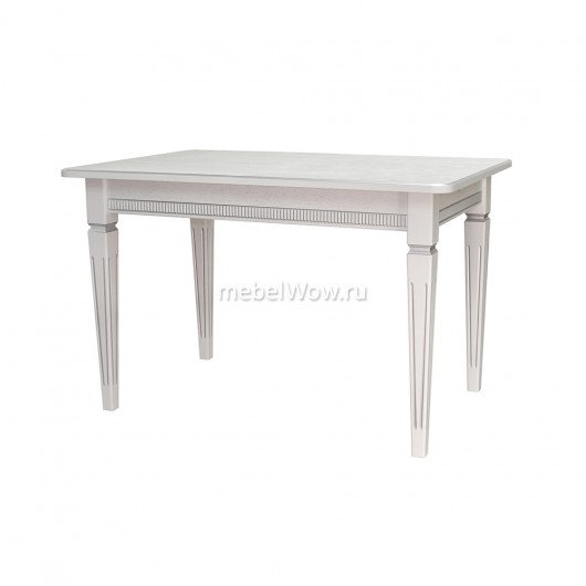 Стол обеденный Мебелик Васко В 89Н белый/серебро