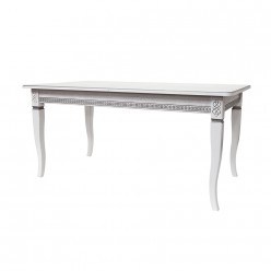 Стол обеденный Мебелик Фидея 3 белый/серебро