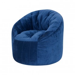 Кресло-мешок DreamBag Пенек Детский микровельвет синий