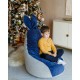 Кресло-мешок DreamBag Зайчик серо-синий