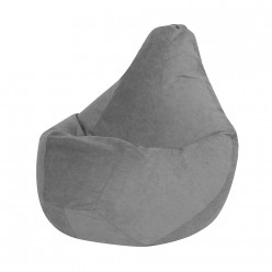 Кресло-мешок DreamBag L велюр серый