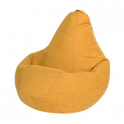 Кресло-мешок DreamBag L велюр желтый