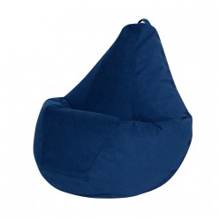 Кресло-мешок DreamBag L велюр синий
