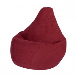 Кресло-мешок DreamBag L велюр бордовый