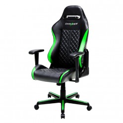 Кресло геймерское DXRacer OH/DH73/NE кожа черный/зеленый
