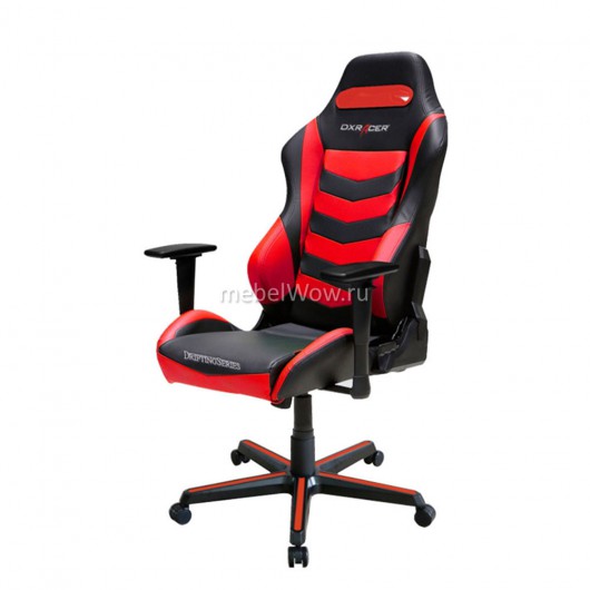 Кресло геймерское DXRacer OH/DM166/NR поливинилхлорид/кожа черный/красный