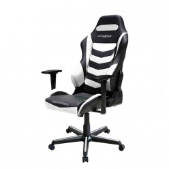 Кресло геймерское DXRacer OH/DM166/NW поливинилхлорид/кожа белый/черный