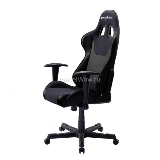 Кресло геймерское DXRacer OH/FD101/N ткань/кожа черный