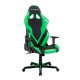 Кресло геймерское DXRacer OH/G8000/NE кожа черный/зеленый