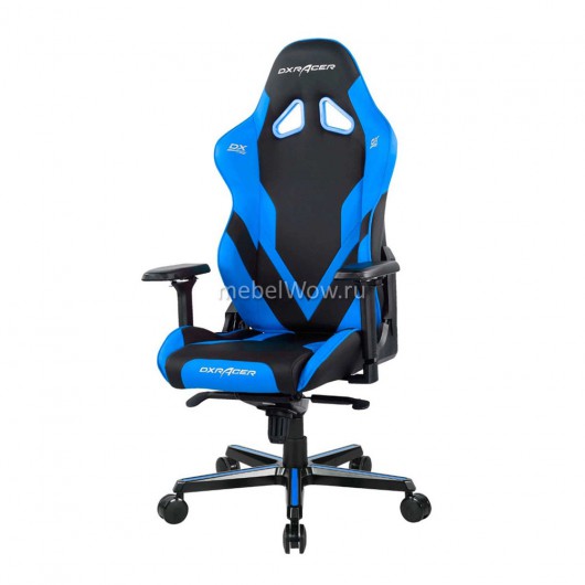 Кресло геймерское DXRacer OH/G8200/NB кожа черный/синий