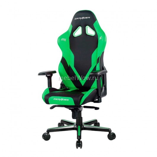 Кресло геймерское DXRacer OH/G8200/NE кожа черный/зеленый