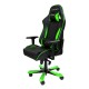 Кресло геймерское DXRacer OH/KS57/NE поливинилхлорид/кожа черный/зеленый