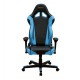 Кресло геймерское DXRacer OH/RE0/NB кожа черный/синий