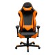 Кресло геймерское DXRacer OH/RE0/NO кожа черный/оранжевый