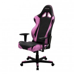 Кресло геймерское DXRacer OH/RE0/NP кожа черный/розовый