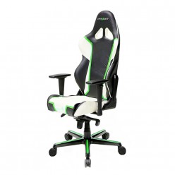 Кресло геймерское DXRacer OH/RH110/NWE кожа белый/черный/зеленый
