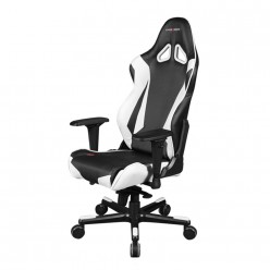 Кресло геймерское DXRacer OH/RJ001/NW поливинилхлорид/кожа белый/черный